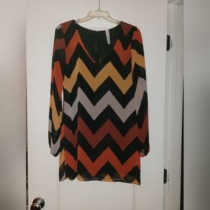 Coveted Clothing Chevron Lined Dress